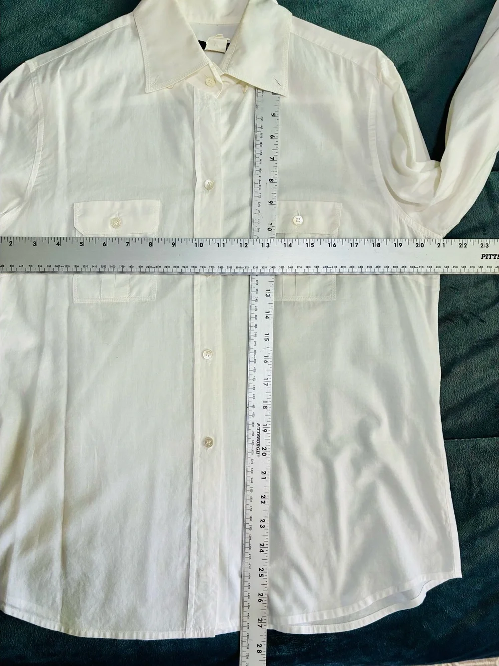J. Crew 14 White Women's Button-Front Shirt with Chest Pockets VTG 90s Classic